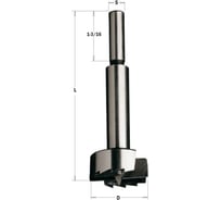 Сверло Форстнера SP 19,05x90 мм, Z=2+2, хвостовик 9,52 мм RH CMT 537.190.31