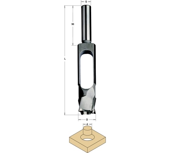 Сверло-пробочник SP 30/42x140 мм, Z=5, S=13 RH CMT 529.300.31
