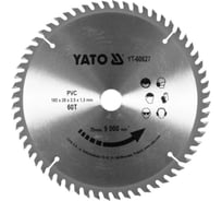Диск пильный для резки ПВХ 185/60T 20мм YATO YT-60627