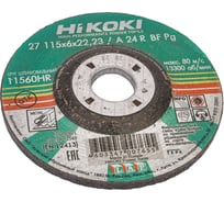 Круг обдирочный 115x6х22 мм, A24R, тип 27 Hikoki RUH11560