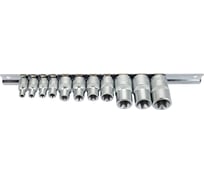 Набор головок Е-профиль 1/4", 3/8" и 1/2", 11 шт. FORCE 4113