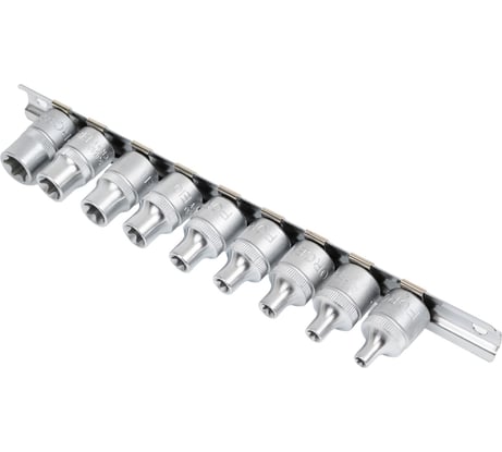 Набор головок 3/8" Е4-Е14, 9 шт. FORCE 3091