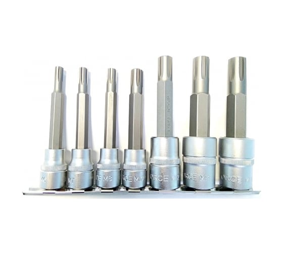 Набор головок Spline 3/8” и 1/2”, 7 шт. FORCE 3078