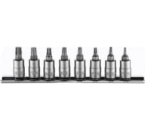 Набор головок-бит TORX с отверстием 1/4", T8H-T40H, 8 шт. FORCE 20812T