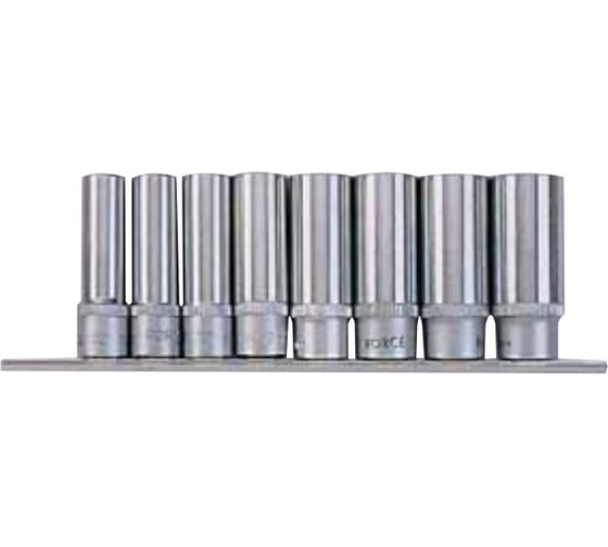 Набор головок шестигранных 1/2", 77 мм, 1/2"-15/16", 8 шт. FORCE 4082S