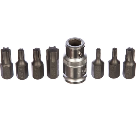 Набор бит Torx 30 мм с держателем (T20; T25; T30; T40; T45; T50; T55) FORCE 4081