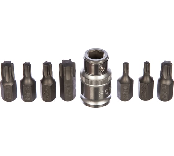 Набор бит Torx 30 мм с держателем (T20; T25; T30; T40; T45; T50; T55) FORCE 4081