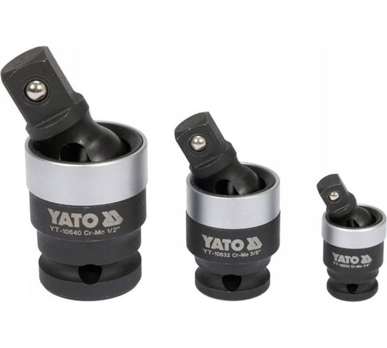 Набор карданов ударных 1/4", 3/8", 1/2" YATO YT-10642
