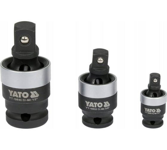 Набор карданов ударных 1/4", 3/8", 1/2" YATO YT-10642