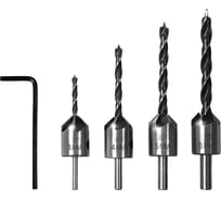 Набор зенковок по дереву 4 шт, сверла 3, 4, 5, 6 мм Gigant Zenk-4