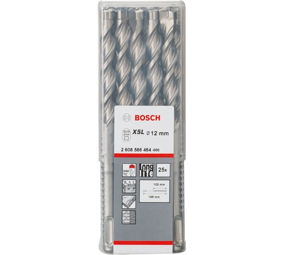 Бур по бетону SDS plus-7 (12x100x165 мм; 25 шт.) Bosch 2608586464