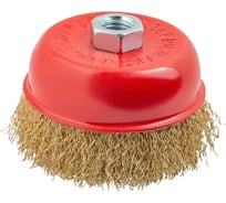 Щетка чашечная 50 мм, М14, волнистая, латунированная сталь ТРЭЛ br00013