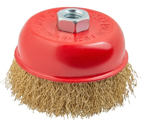 Щетка чашечная 50 мм, М14, волнистая, латунированная сталь ТРЭЛ br00013