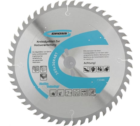 Пильный диск по дереву 305x30 мм, 48Т GROSS 73344