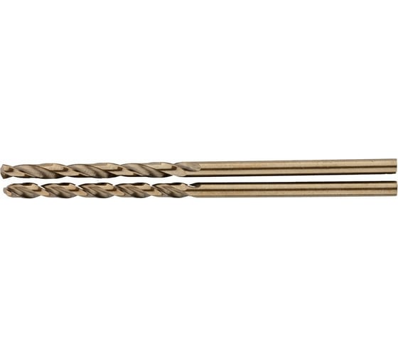 Сверло спиральное по металлу, 2,5 мм, HSS-Co, 2шт. GROSS 72304 1