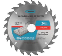 Пильный диск по дереву 210x32/30 мм, 24Т GROSS 73326