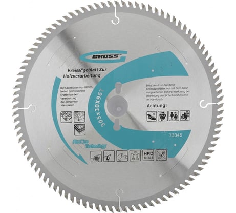 Пильный диск по дереву 305x30 мм, 96Т GROSS 73346