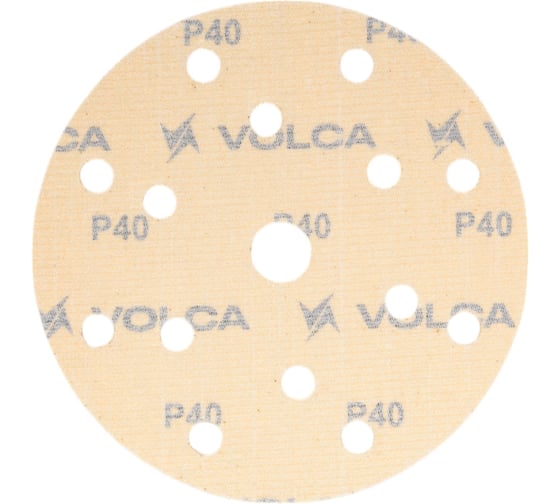 Диск шлифовальный на бумажной основе Sapphire 10 шт, 150 мм, 15 отверсий, P 40 VOLCA 10110224004