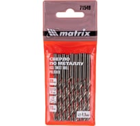 Сверло по металлу полированное (10 шт; 4.9х80х47 мм; HSS) MATRIX 71549