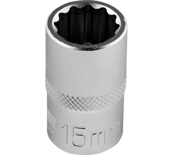 Головка торцевая 12-гранная (15 мм; CrV; 1/2DR) STELS 13660