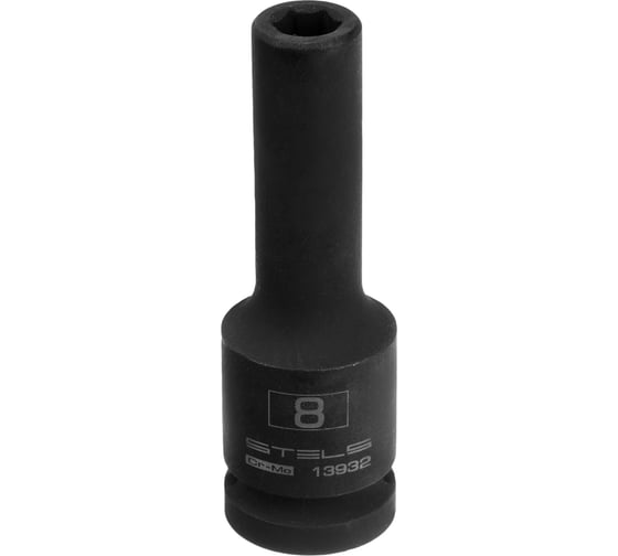 Головка ударная удлиненная шестигранная (8 мм; CrMo; 1/2DR) STELS 13932 1