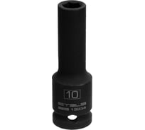 Головка ударная удлиненная шестигранная (10 мм; CrMo; 1/2DR) STELS 13934