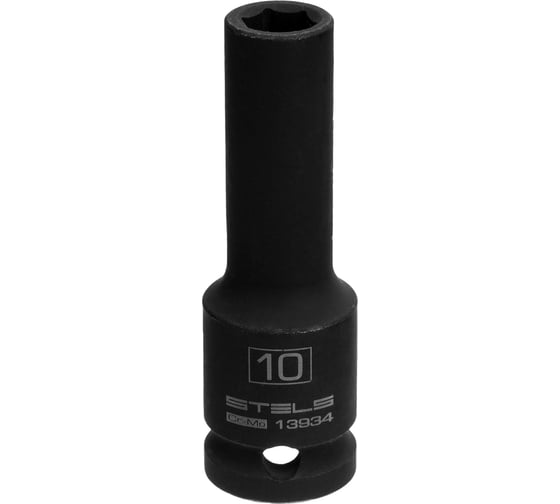 Головка ударная удлиненная шестигранная (10 мм; CrMo; 1/2DR) STELS 13934 1