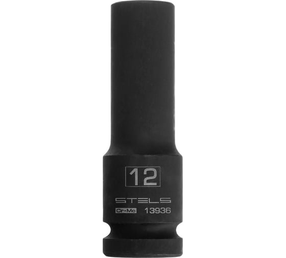 Головка ударная удлиненная шестигранная (12 мм; CrMo; 1/2DR) STELS 13936 1