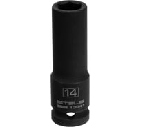 Головка ударная удлиненная шестигранная (14 мм; CrMo; 1/2DR) STELS 13941