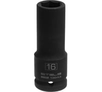 Головка ударная удлиненная шестигранная (16 мм; CrMo; 1/2DR) STELS 13943