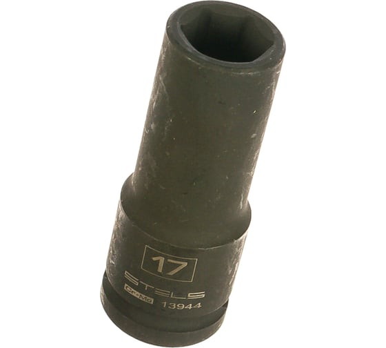 Головка ударная удлиненная шестигранная (17 мм; CrMo; 1/2DR) STELS 13944