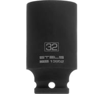 Головка ударная удлиненная шестигранная (32 мм; CrMo; 1/2DR) STELS 13952
