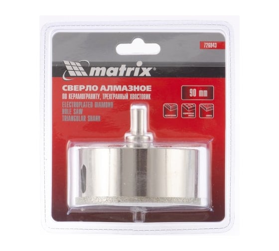 Сверло алмазное по керамограниту (90х67 мм) MATRIX 726843 1