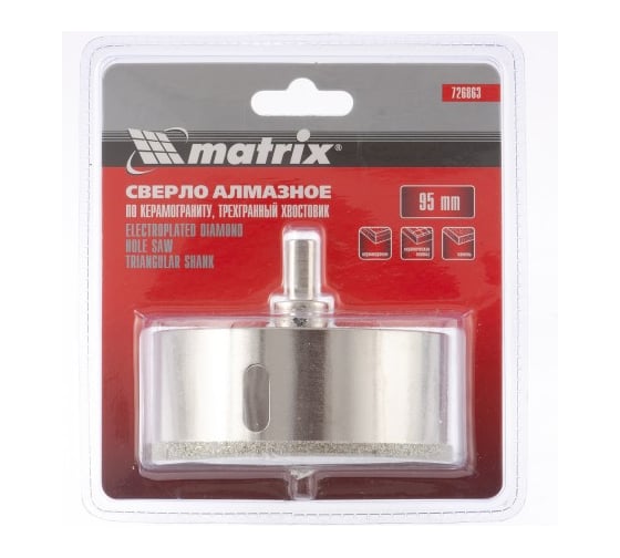 Сверло алмазное по керамограниту (95х67 мм) MATRIX 726863 1