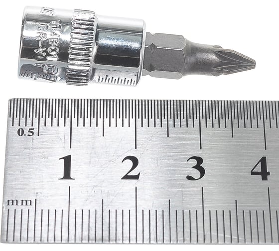 Насадка торцевая 1/4"DR с вставкой-битой PZ1 Ombra 114601