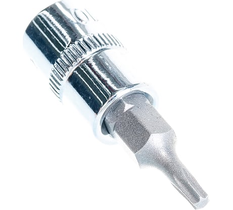 Насадка торцевая 1/4"DR с вставкой-битой T10 Ombra 114310