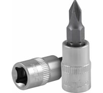 Насадка торцевая 1/4"DR с вставкой-битой РН1 Ombra 114401
