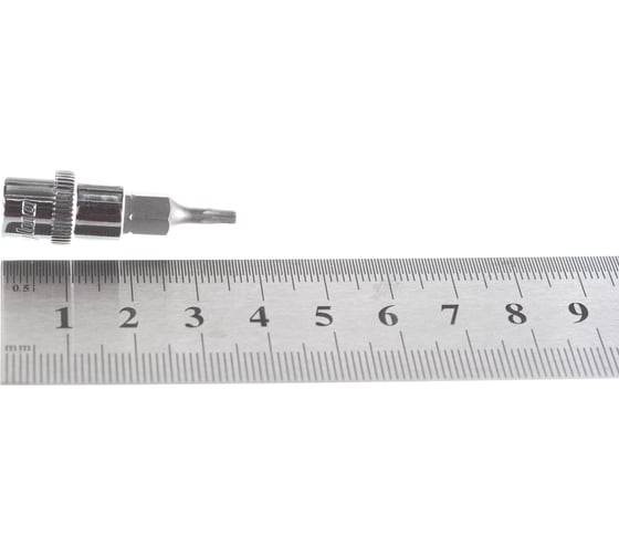 Насадка торцевая 1/4"DR с вставкой-битой T8 Ombra 114308