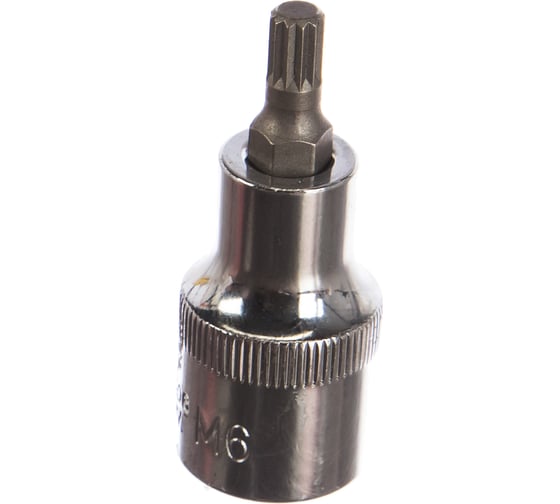 Насадка торцевая 1/2"DR с вставкой-битой SPLINE, M6 Ombra 120706