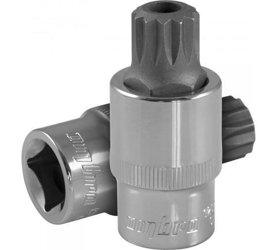 Насадка торцевая 1/2"DR с вставкой-битой SPLINE с отверстием, M16H Ombra 120716T