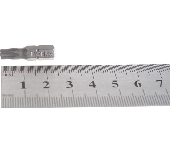 Вставка-бита 1/4"DR T-TORX, T27H, 25 мм Ombra 514827