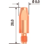 Наконечник контактный ECU (10 шт; 0.6 мм; M6; 28 мм) FUBAG FB.CTM6.28-06