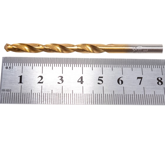 Сверло спиральное по металлу HSS TiN в блистере TDB050NTB (5х86х52 мм) Thorvik 52433