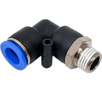 Фитинг цанговый угловой 10 мм, наруж. резьба 1/4", пластик, тип PL TITAN LOCK TLP-PL10-02