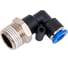 Фитинг цанговый угловой 6 мм, наруж. резьба 3/8", пластик, тип PL TITAN LOCK TLP-PL6-03 2