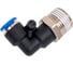 Фитинг цанговый угловой 6 мм, наруж. резьба 3/8", пластик, тип PL TITAN LOCK TLP-PL6-03 3