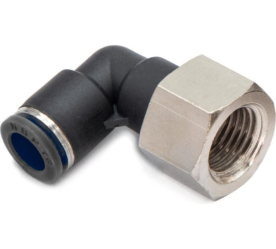 Фитинг цанговый угловой 8 мм, внутр. резьба 1/4", пластик, тип PLF TITAN LOCK TLP-PLF8-02 1