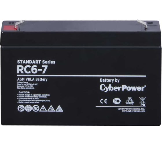 Аккумуляторная батарея 6В, 7 Ач CYBERPOWER RC 6-7