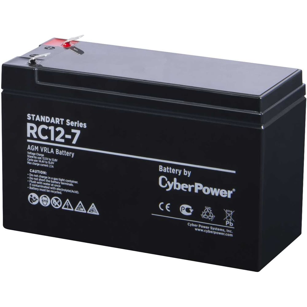 Аккумуляторная батарея 12В, 7 Ач CYBERPOWER RC 12-7 - выгодная цена ...