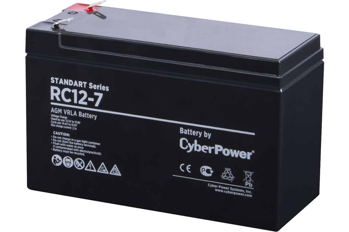  батарея 12В, 7 Ач CYBERPOWER RC 12-7 - выгодная цена .